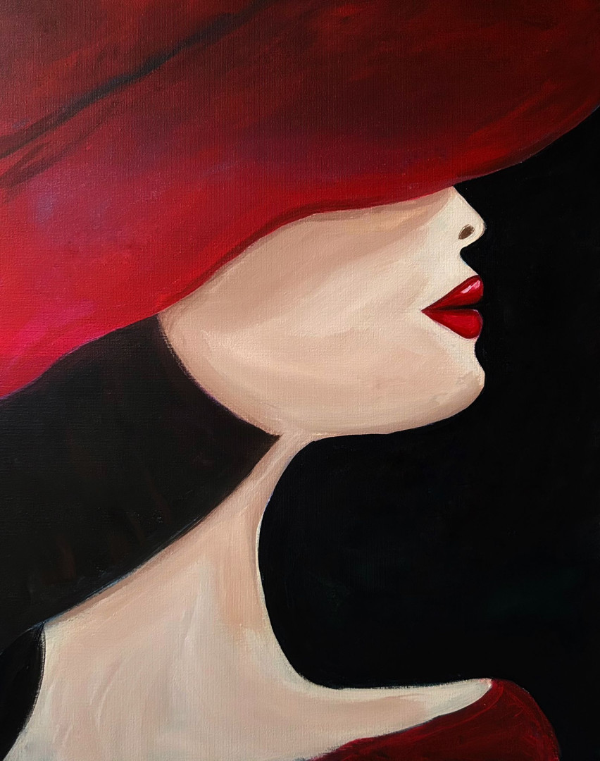 Woman in red