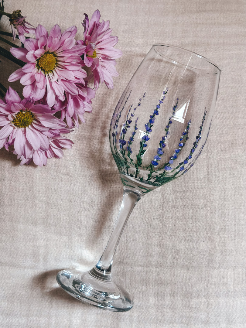 Lavender on glasses